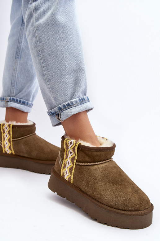   zamšādas sniega apavi  Zaļas krāsas Vebissat