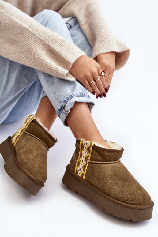   zamšādas sniega apavi  Zaļas krāsas Vebissat