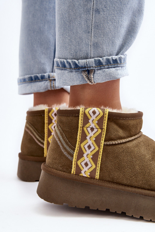   zamšādas sniega apavi  Zaļas krāsas Vebissat