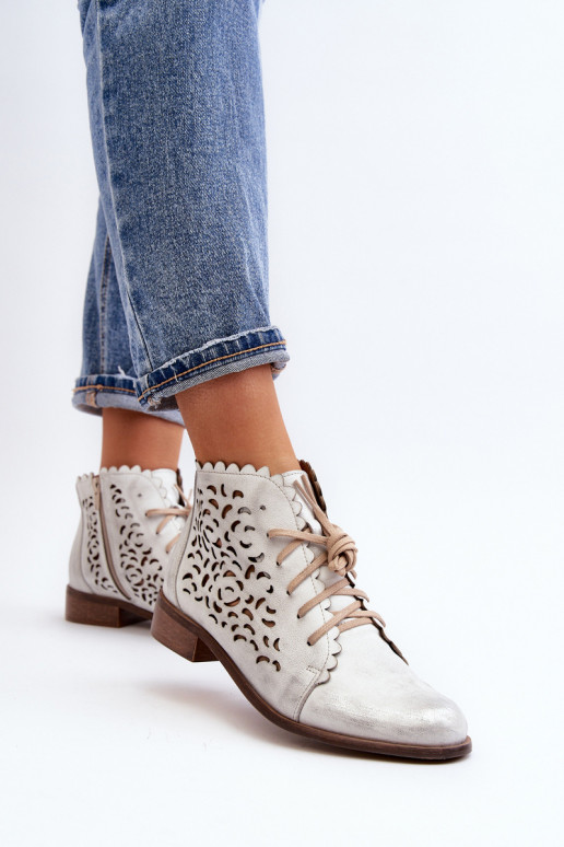 Zazoo 2871 Zābaki  šņorējami Sudraba krāsas