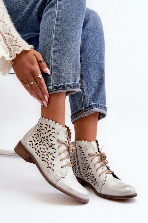 Zazoo 2871 Zābaki  šņorējami Sudraba krāsas