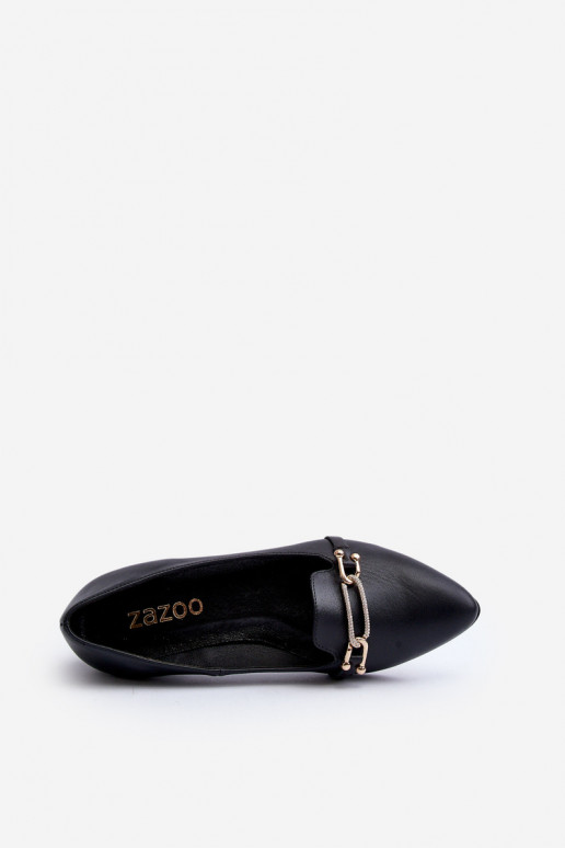 Zazoo 2885 Balerīnas ar ornamentiem melnā krāsā