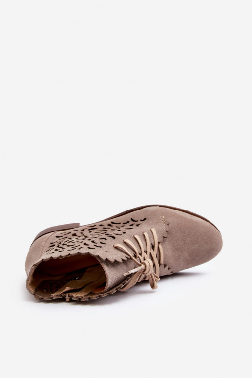 Zazoo 2871 Zābaki  šņorējami smilšu krāsas