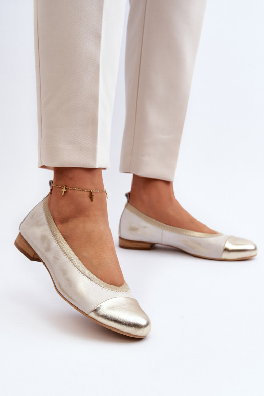 Zazoo 2890 Balerīnas  Zelta krāsas  Zazoo 2890 Balerīnas  Zelta krāsas