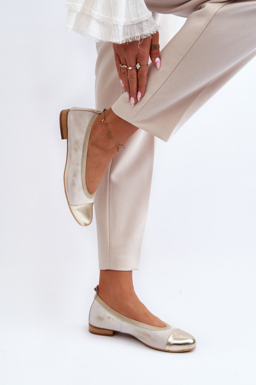 Zazoo 2890 Balerīnas  Zelta krāsas  Zazoo 2890 Balerīnas  Zelta krāsas