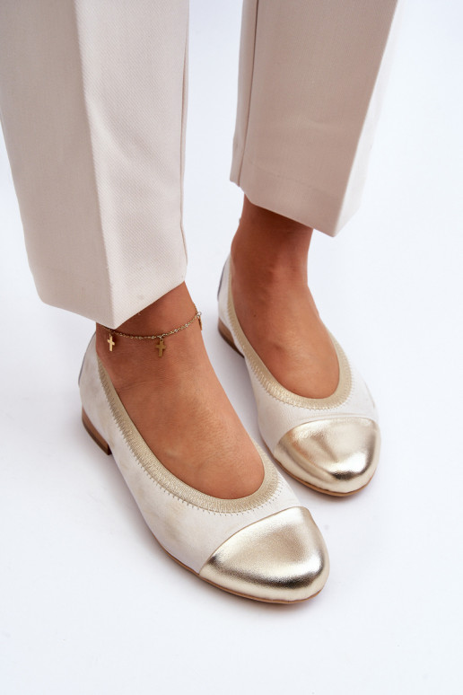 Zazoo 2890 Balerīnas  Zelta krāsas  Zazoo 2890 Balerīnas  Zelta krāsas