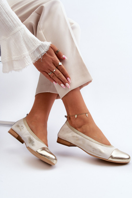 Zazoo 2890 Balerīnas  Zelta krāsas  Zazoo 2890 Balerīnas  Zelta krāsas