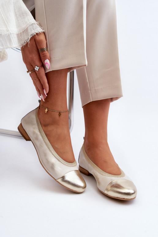 Zazoo 2890 Balerīnas  Zelta krāsas  Zazoo 2890 Balerīnas  Zelta krāsas