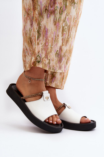 Zazoo 2896 sieviešu čības   baltas krāsas 2