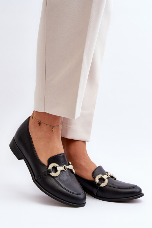 Zazoo 2880  Mokasīni   ar ornamentiem Melns Zazoo 2880  Mokasīni   ar ornamentiem Melns