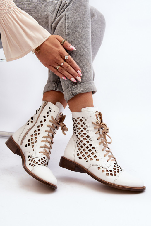 Zazoo 2695  sieviešu zābaki baltas krāsas