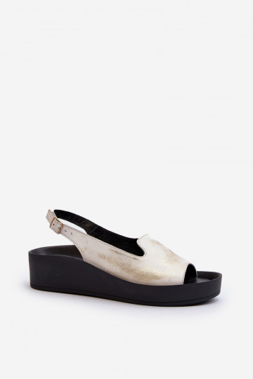 Zazoo 2893 Sieviešu basenes   na j Podeszwie Zelta krāsas Przecierany