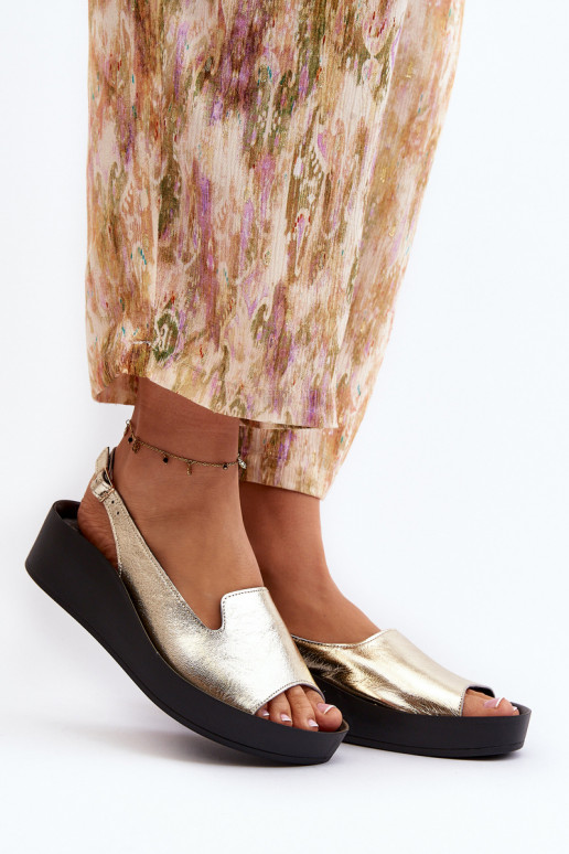 Zazoo 2893 Sieviešu basenes   na j Podeszwie Zelta krāsas Zazoo 2893 Sieviešu basenes   na j Podeszwie Zelta krāsas