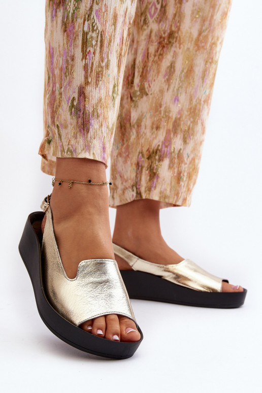 Zazoo 2893 Sieviešu basenes   na j Podeszwie Zelta krāsas Zazoo 2893 Sieviešu basenes   na j Podeszwie Zelta krāsas