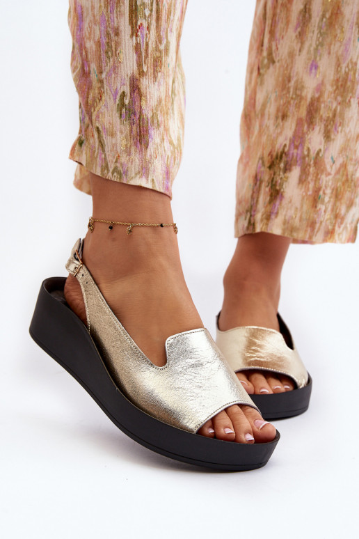 Zazoo 2893 Sieviešu basenes   na j Podeszwie Zelta krāsas Zazoo 2893 Sieviešu basenes   na j Podeszwie Zelta krāsas