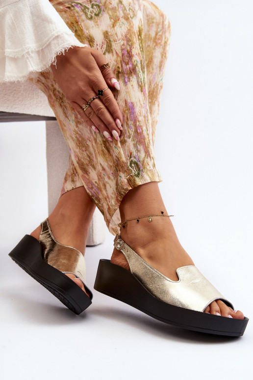 Zazoo 2893 Sieviešu basenes   na j Podeszwie Zelta krāsas Zazoo 2893 Sieviešu basenes   na j Podeszwie Zelta krāsas