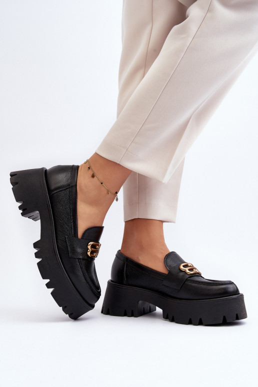 Zazoo 20164  Mokasīni no dabīgas ādas Melns Zazoo 20164  Mokasīni no dabīgas ādas Melns