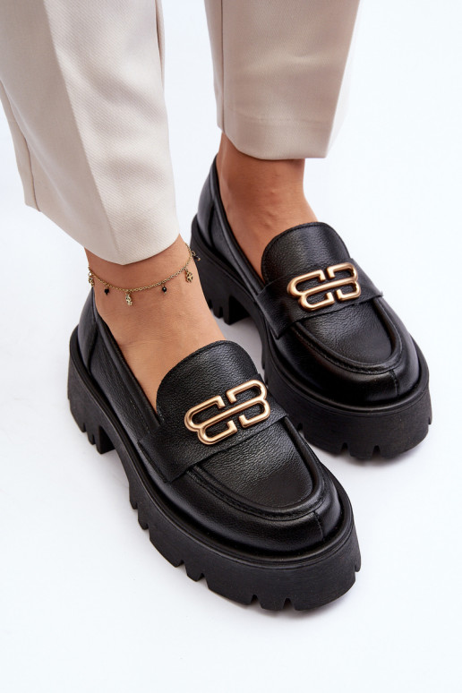 Zazoo 20164  Mokasīni no dabīgas ādas Melns Zazoo 20164  Mokasīni no dabīgas ādas Melns