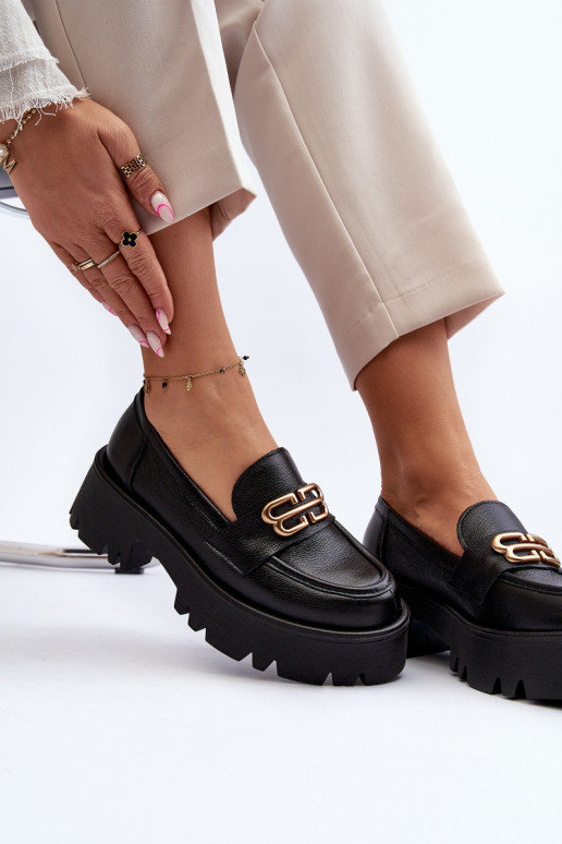 Zazoo 20164  Mokasīni no dabīgas ādas Melns Zazoo 20164  Mokasīni no dabīgas ādas Melns