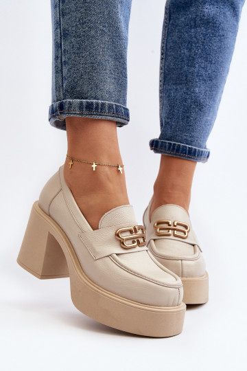 Zazoo 20170 apavi    ar papēdi Ziloņkaula krāsas