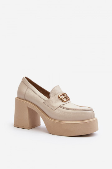 Zazoo 20170 apavi    ar papēdi Ziloņkaula krāsas 2