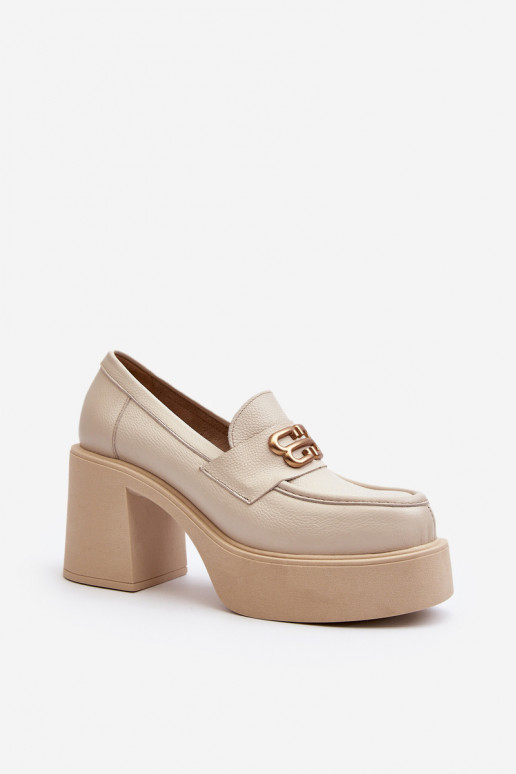 Zazoo 20170 apavi    ar papēdi Ziloņkaula krāsas Zazoo 20170 apavi    ar papēdi Ziloņkaula krāsas