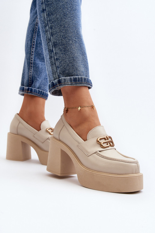 Zazoo 20170 apavi    ar papēdi Ziloņkaula krāsas Zazoo 20170 apavi    ar papēdi Ziloņkaula krāsas