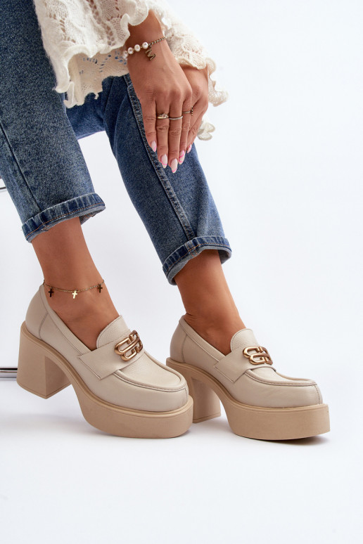 Zazoo 20170 apavi    ar papēdi Ziloņkaula krāsas Zazoo 20170 apavi    ar papēdi Ziloņkaula krāsas