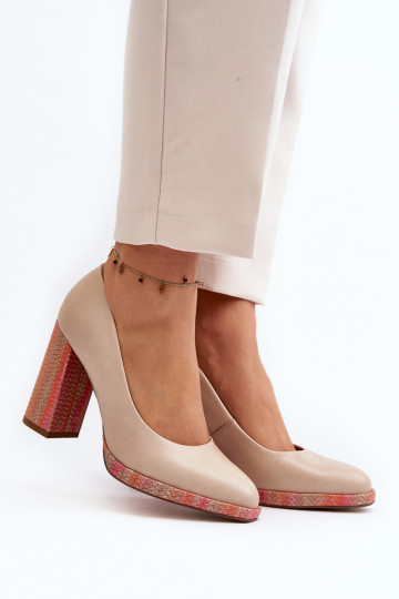 Kurpes ar papēdi Laura Messi 2746 Ziloņkaula krāsas 2