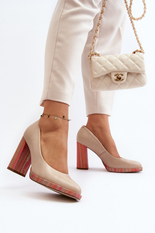 Kurpes ar papēdi Laura Messi 2746 Ziloņkaula krāsas