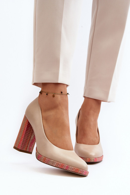 Kurpes ar papēdi Laura Messi 2746 Ziloņkaula krāsas