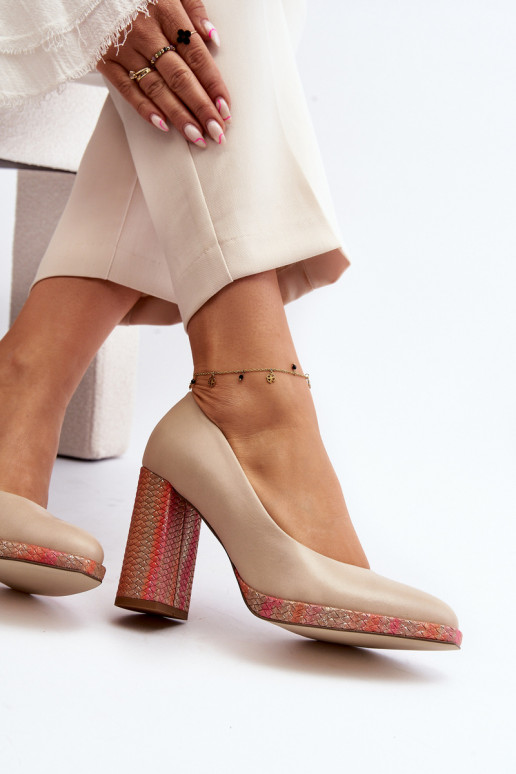 Kurpes ar papēdi Laura Messi 2746 Ziloņkaula krāsas