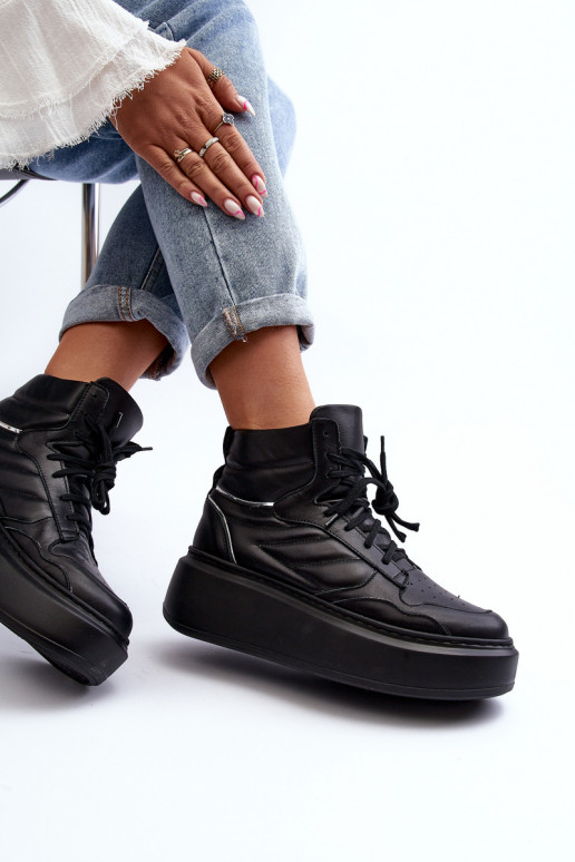 Zazoo 3392/X    sporta apavi ar platformu Melns