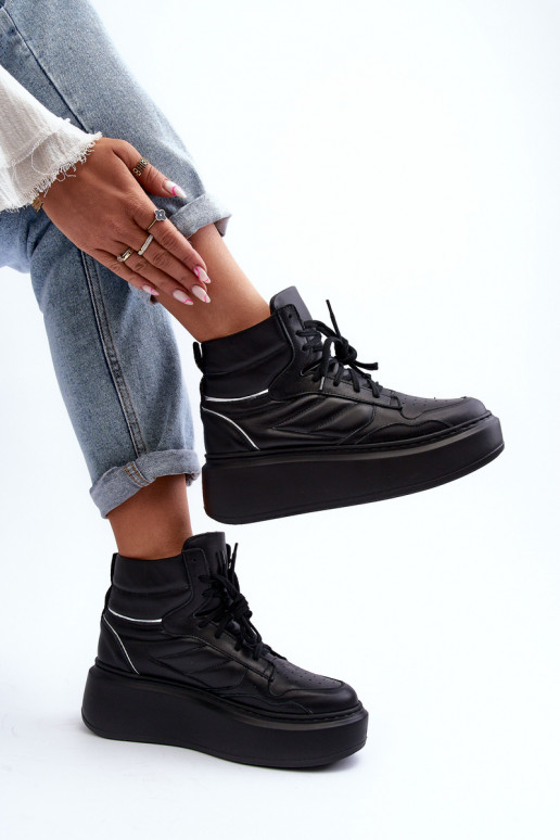 Zazoo 3392/X    sporta apavi ar platformu Melns