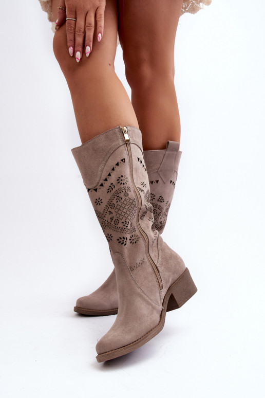 Zazoo 4043 zamšādas garie zābaki    Zazoo 4043 zamšādas garie zābaki