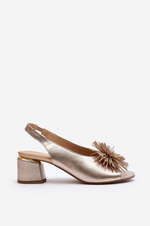 Sieviešu basenes  ar ornamentiem Laura Messi 2719 Zelta krāsas