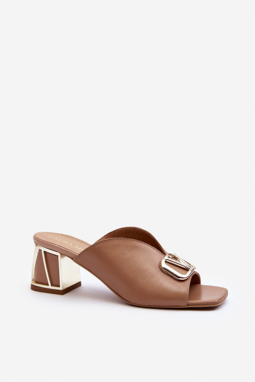 Eleganta stila sieviešu čības ar papēdi Laura Messi 2771 smilšu krāsas Eleganta stila sieviešu čības ar papēdi Laura Messi 2771 smilšu krāsas