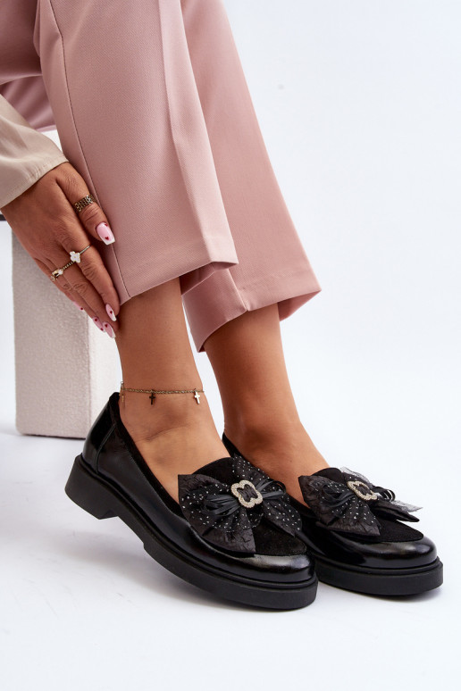 Lakoti mokasīni ar bantītēm Laura Messi 2786 Melns  Lakoti mokasīni ar bantītēm Laura Messi 2786 Melns