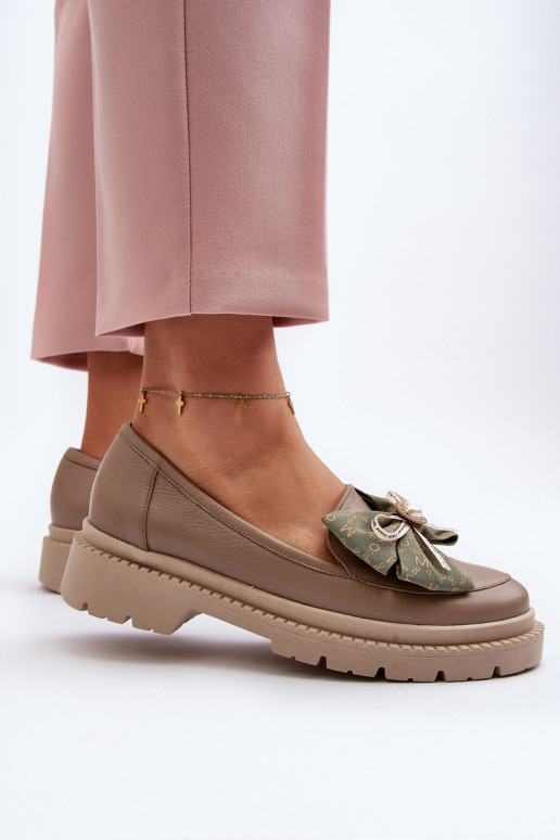 Mokasīni ar bantītēm Laura Messi 2787 smilšu krāsas    Mokasīni ar bantītēm Laura Messi 2787 smilšu krāsas