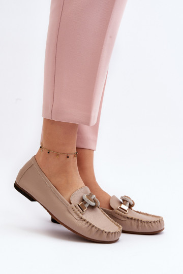   sieviešu mokasīni ar ornamentiem Laura Messi 2761 smilšu krāsas 2
