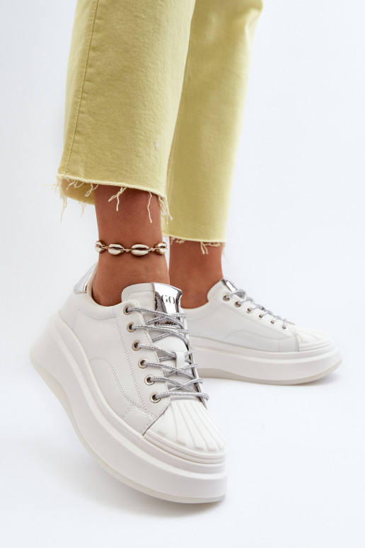    modeļa apavi  ar platformu GOE NN2N4033 baltas krāsas