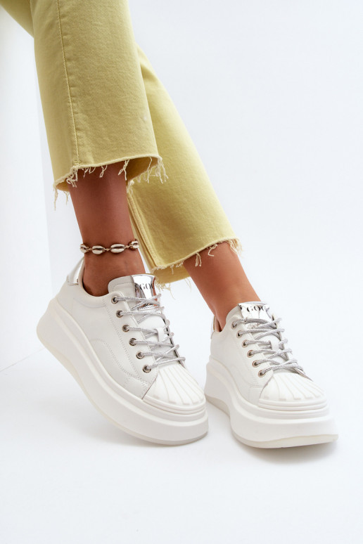    modeļa apavi  ar platformu GOE NN2N4033 baltas krāsas