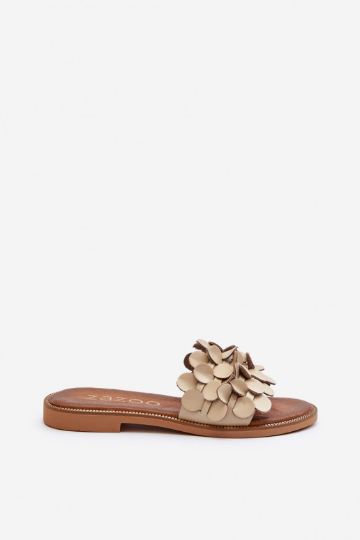 Zazoo 40381  Čibas no dabīgas ādas ar platiem papēžiem smilšu krāsas Zazoo 40381  Čibas no dabīgas ādas ar platiem papēžiem smilšu krāsas