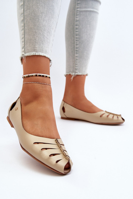 Zazoo 10009 Ērtas dabīgās ādas balerīnas  smilšu krāsas Zazoo 10009 Ērtas dabīgās ādas balerīnas  smilšu krāsas