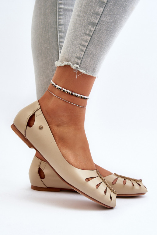 Zazoo 10009 Ērtas dabīgās ādas balerīnas  smilšu krāsas Zazoo 10009 Ērtas dabīgās ādas balerīnas  smilšu krāsas