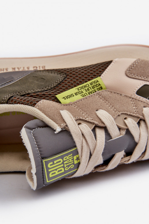 sporta apavi  modeļa apavi  Memory Foam System Big Star NN174345 Haki krāsas