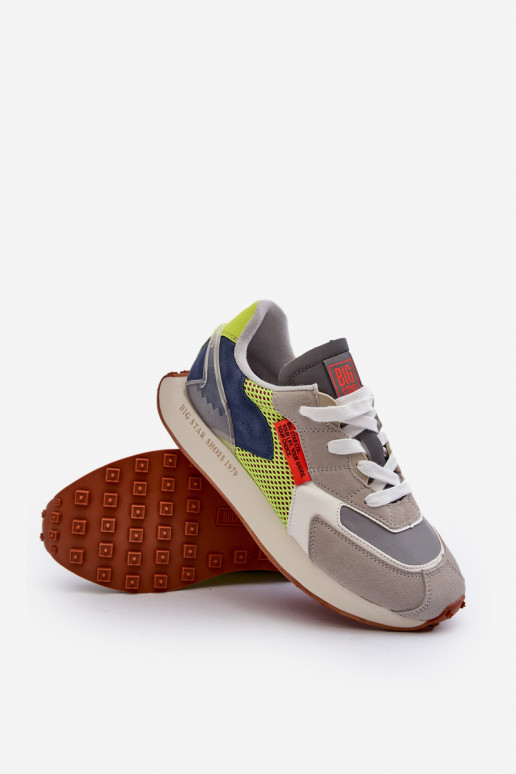 sporta apavi  modeļa apavi  Memory Foam System Big Star NN174344 Pelēkas krāsas sporta apavi  modeļa apavi  Memory Foam System Big Star NN174344 Pelēkas krāsas