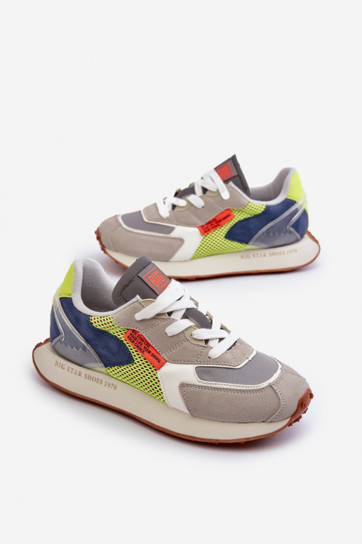 sporta apavi  modeļa apavi  Memory Foam System Big Star NN174344 Pelēkas krāsas sporta apavi  modeļa apavi  Memory Foam System Big Star NN174344 Pelēkas krāsas