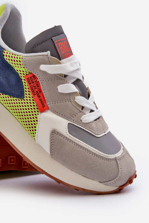 sporta apavi  modeļa apavi  Memory Foam System Big Star NN174344 Pelēkas krāsas sporta apavi  modeļa apavi  Memory Foam System Big Star NN174344 Pelēkas krāsas