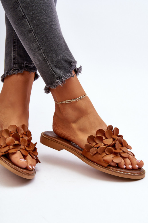 Zazoo 40381  Čibas no dabīgas ādas ar platiem papēžiem brūnas krāsas Zazoo 40381  Čibas no dabīgas ādas ar platiem papēžiem brūnas krāsas